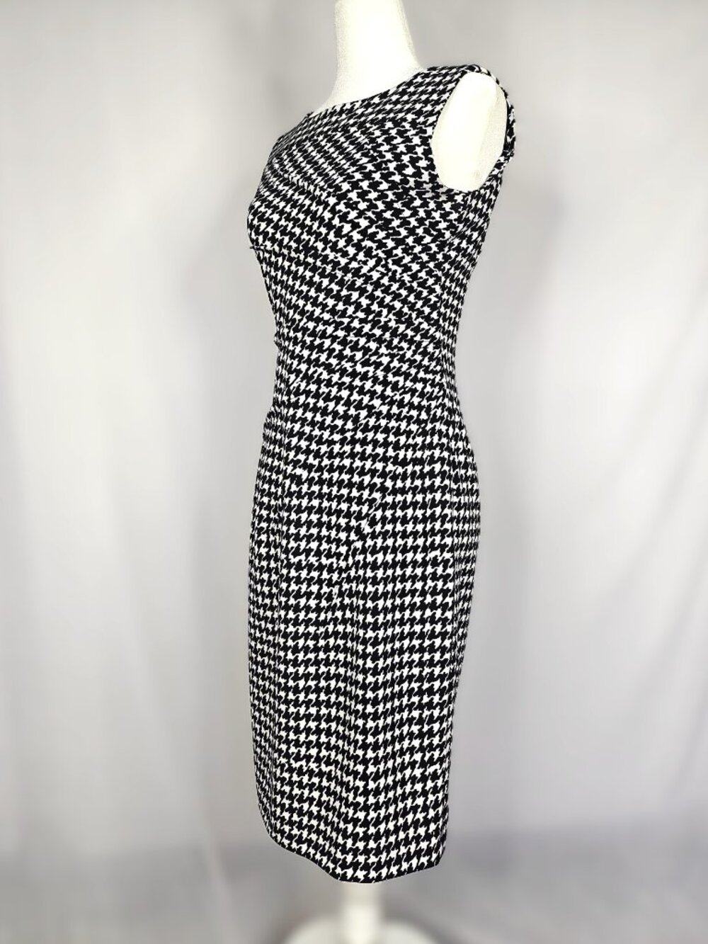 Calvin Klein Houndstooth Sheath Dress | Black White | Career | Size 2